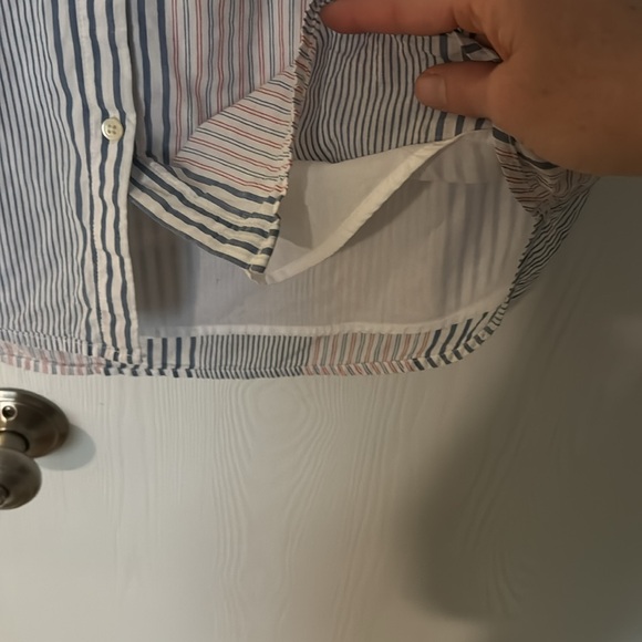 Madewell Striped Red, White and Blue Shirtdress Size Small Like New - Picture 3 of 5